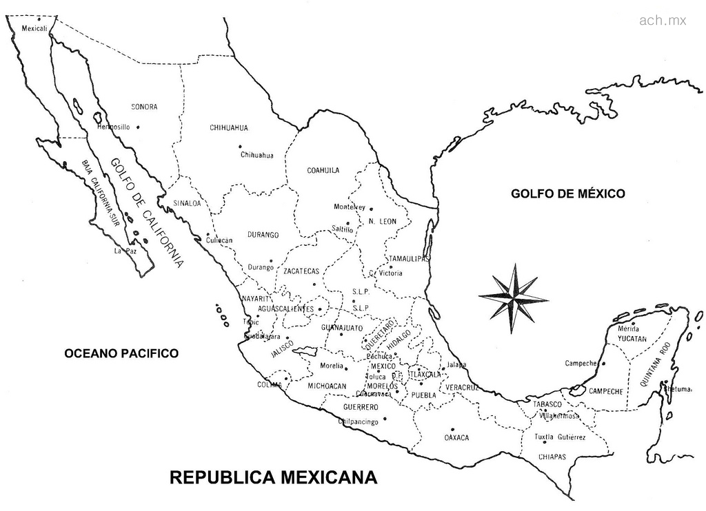 mexico con divicion politica